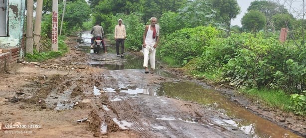 Waterlogging on the Six Pokhar Road has been a cause of trouble for three years.