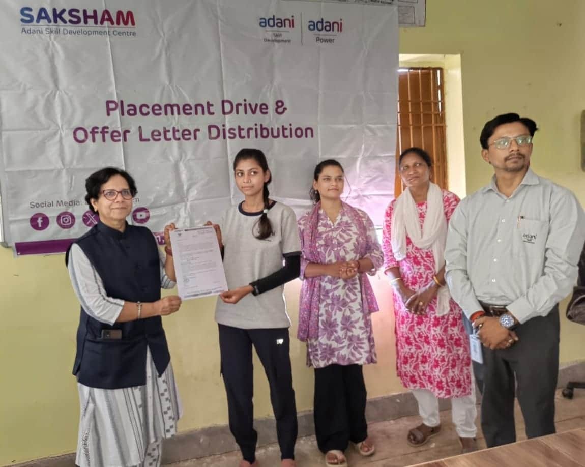 Seven trainees selected from Adani Skill Development Centre