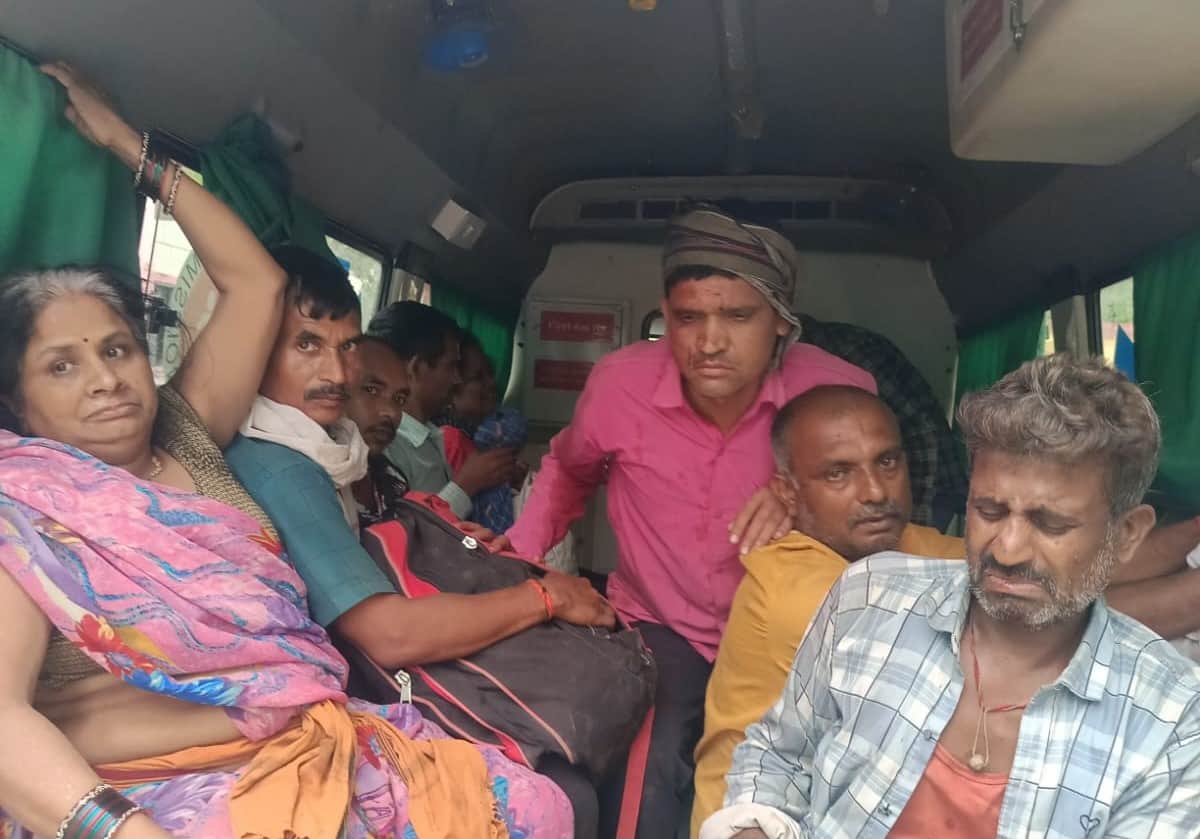 Bus hits highway divider after driver dozes off; 14 injured