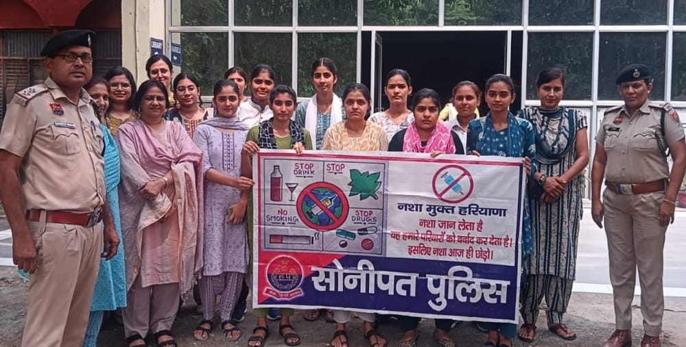 Female students informed about the adverse effects of substance abuse.