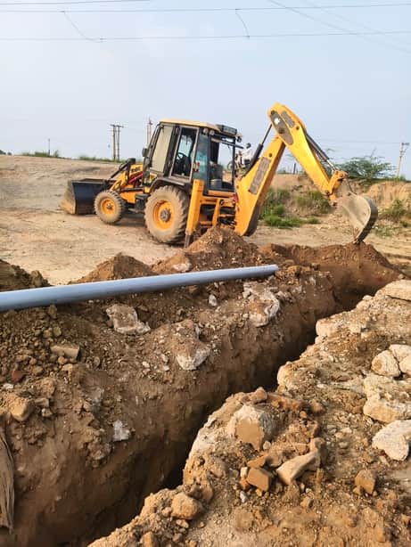Discharge of dirty water from Ram Sarovar pond has begun.