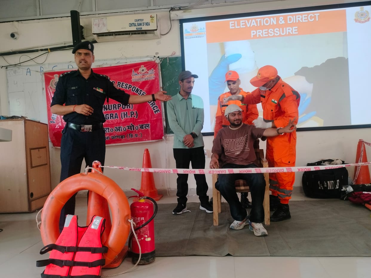 Trainees were taught disaster rescue techniques.