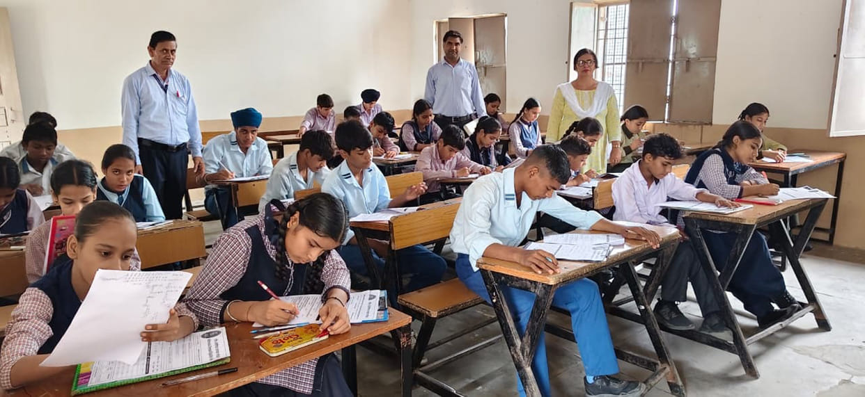 Block-level Olympiad exam held at Guhla School