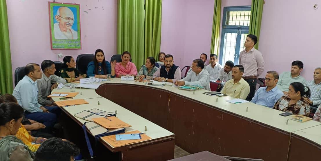 Deliberations on development works at the Rajgarh Panchayat Samiti meeting