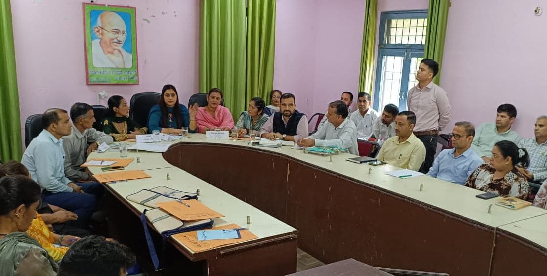 Deliberations on development works at the Rajgarh Panchayat Samiti meeting