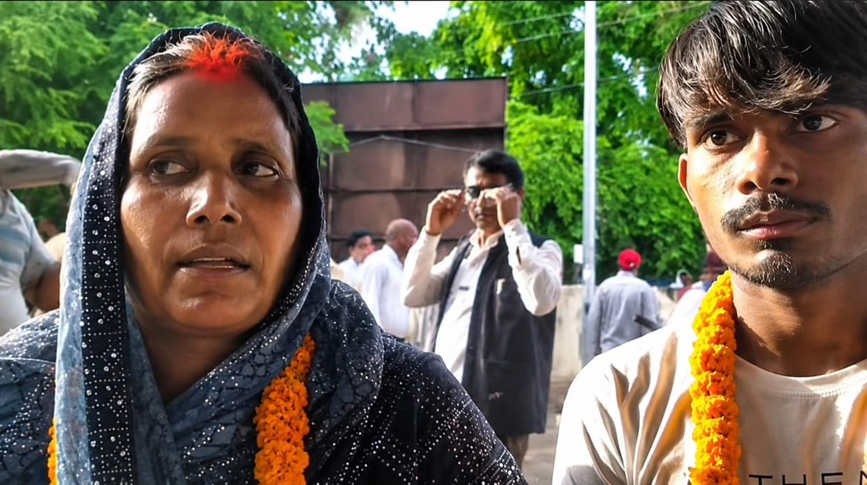 Mother of three runs off with lover 27 years her junior; husband arranges the marriage fearing murder.