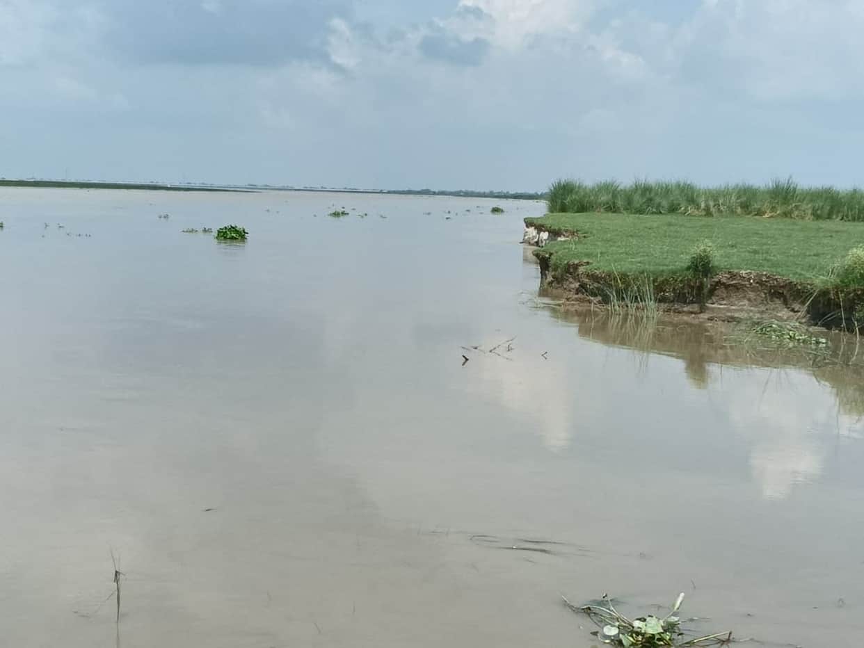 The water level at Dighia Nala is 17 centimeters below the danger point