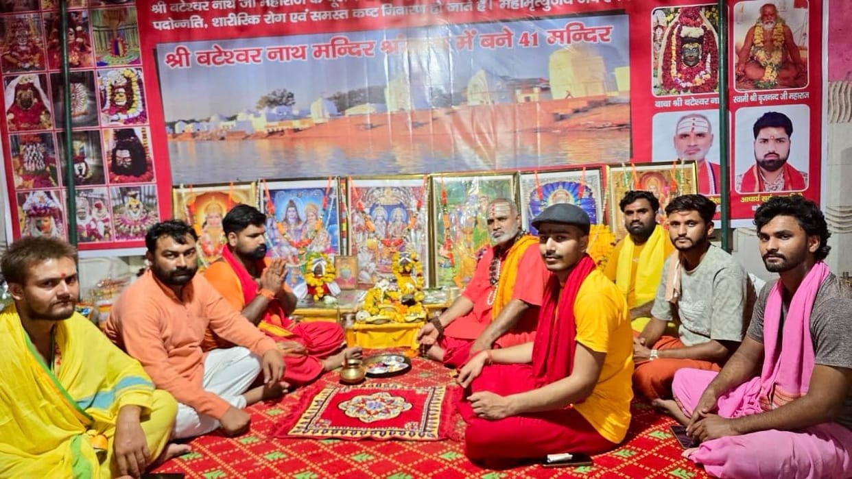 Bateshwar is filled with Shiva, Rudrabhishek and Mahamrityunjaya chanting will resonate for a month.