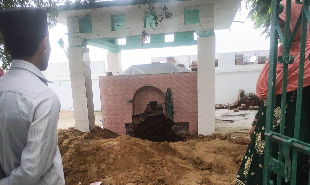 Driven by the greed for treasure, they dug up Khojkarak Baba's shrine.