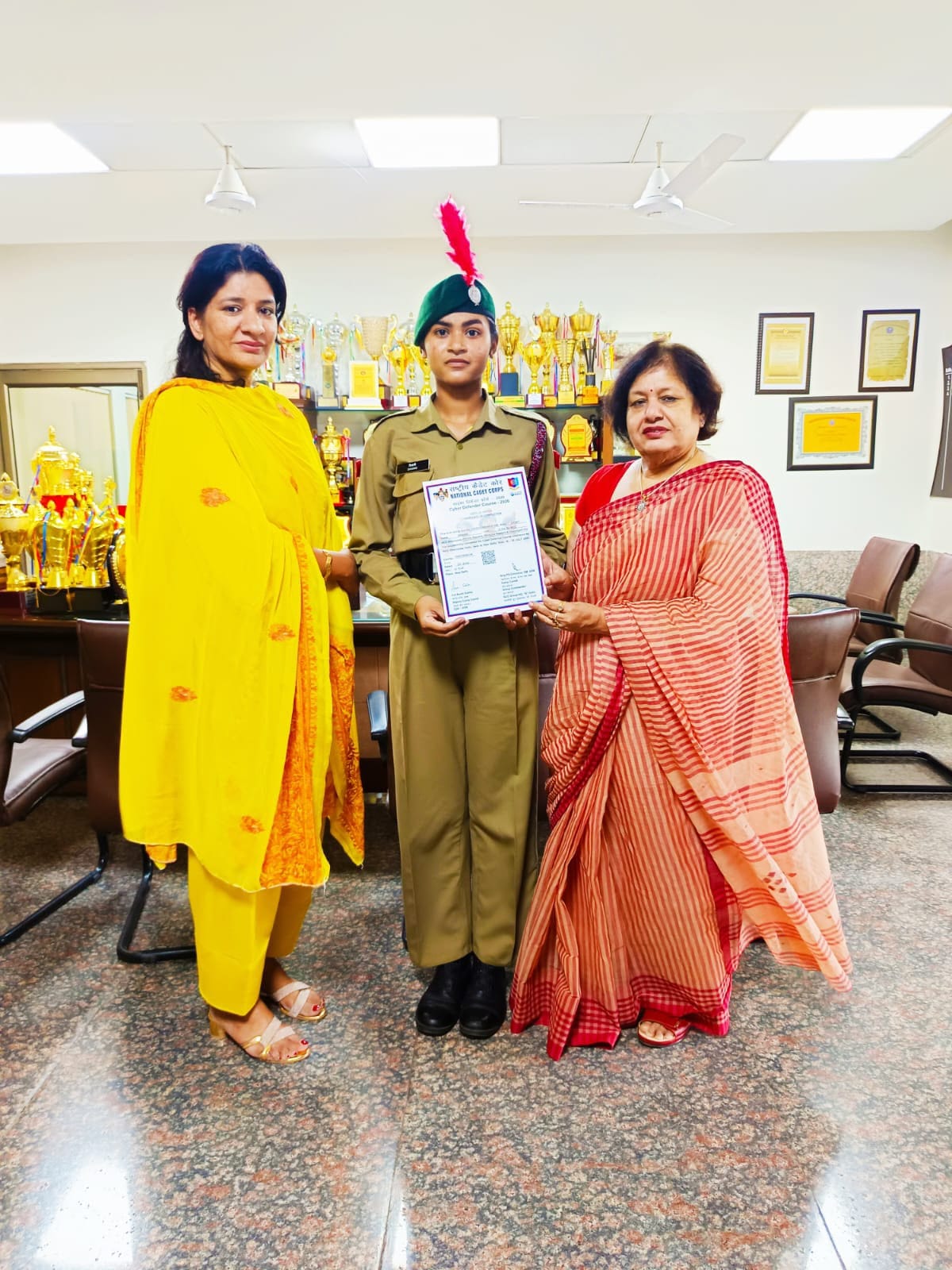 Cadet Shivani enhances cybersecurity proficiency through the Defender Course.