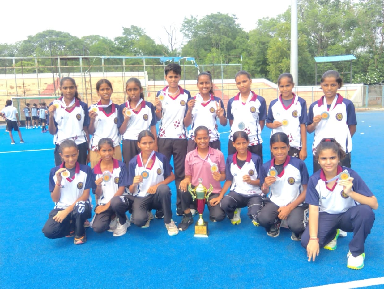 RG's team finished as runners-up in the hockey tournament.