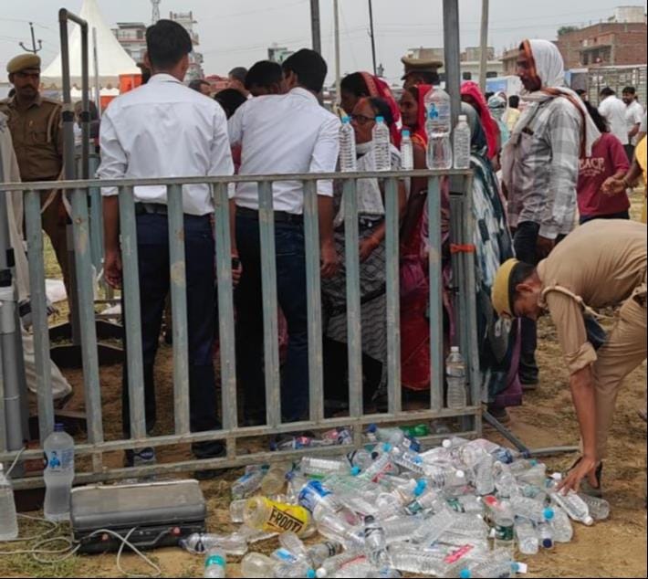 Ban on water bottles and black clothing