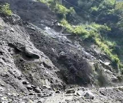 Repeated landslides at Ghatigarh halted progress.