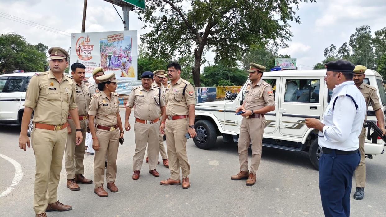 The SP (Rural) inspected security arrangements on the Kanwar track route.