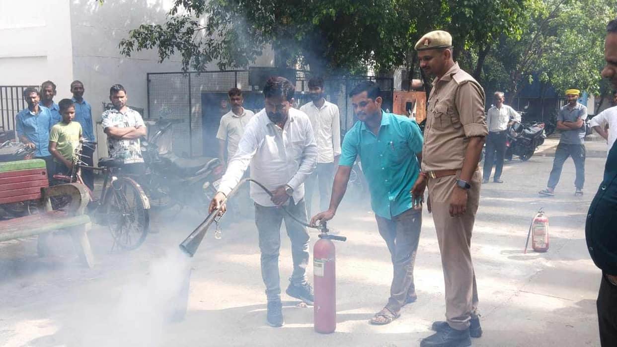 Fire safety training was given at the district hospital