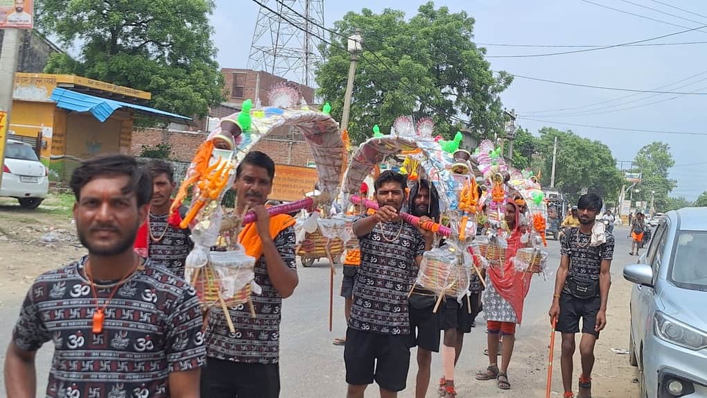 The spirit of devotion takes hold... streets are echoing with the 'Bam-Bam Bhole' chants of Kanwariyas.