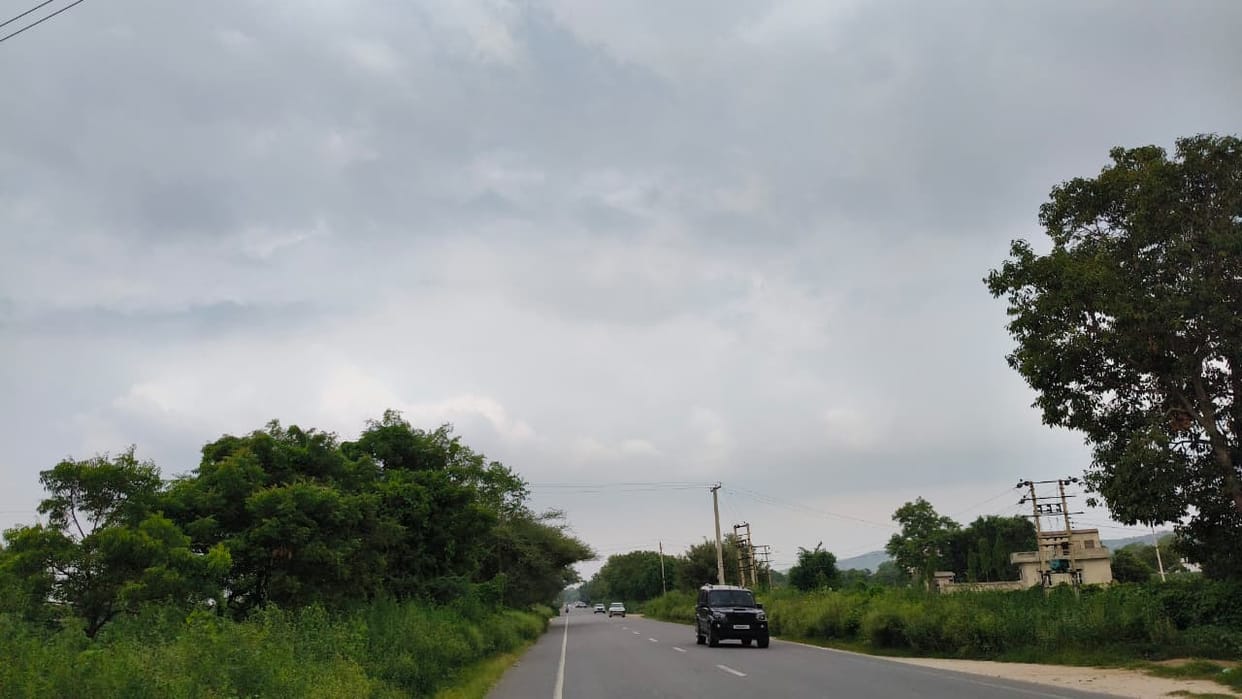 Temperature drops due to cloud cover, yet no relief from the humid heat.