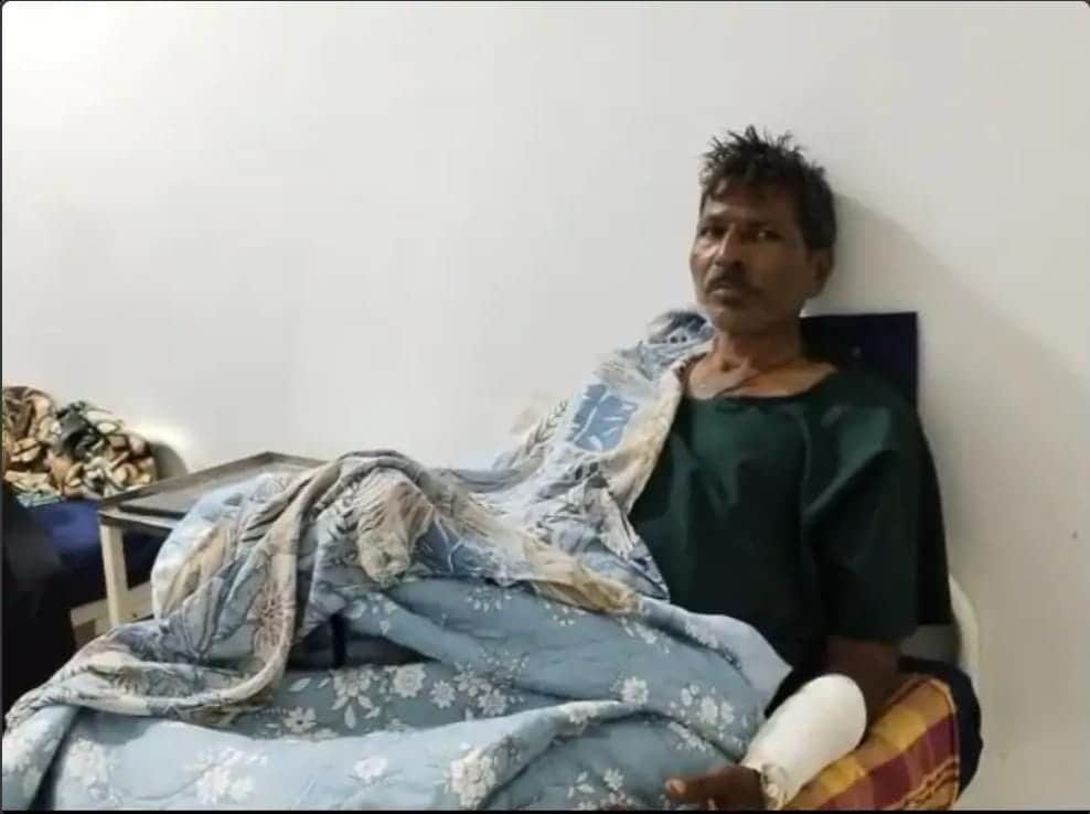 घायल कर्मचारी