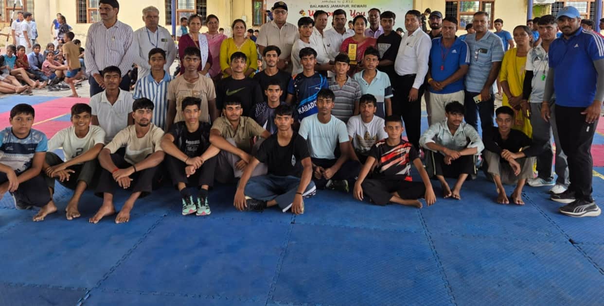 Rewari team came first in the under-14 boys category.