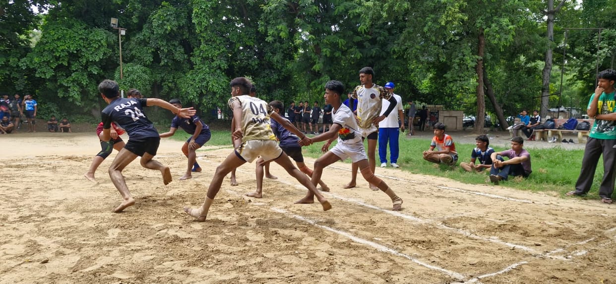 Players displayed their prowess in the district-level kabaddi competition.