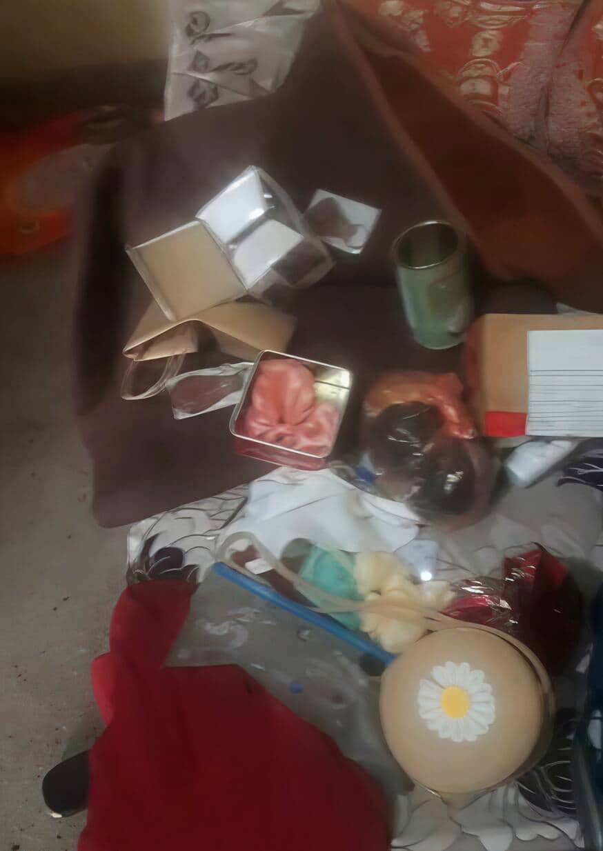 Thieves broke into a teacher's house and made off with jewelry and cash.