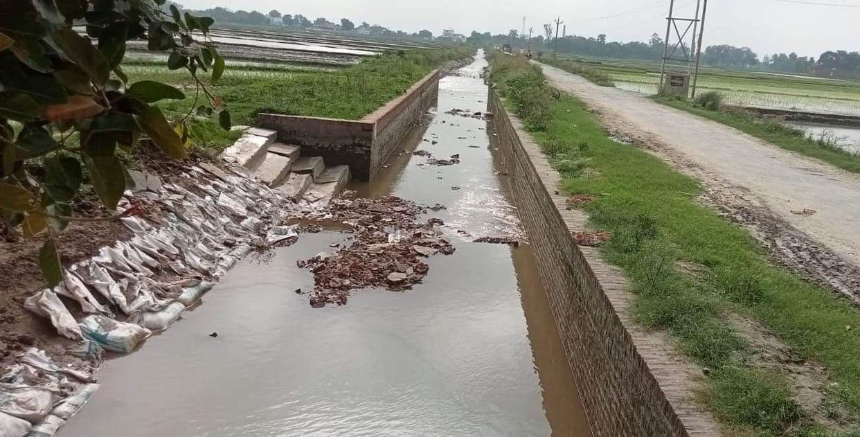 All the gates of the minors of the Narayanpur Pump Canal are locked.