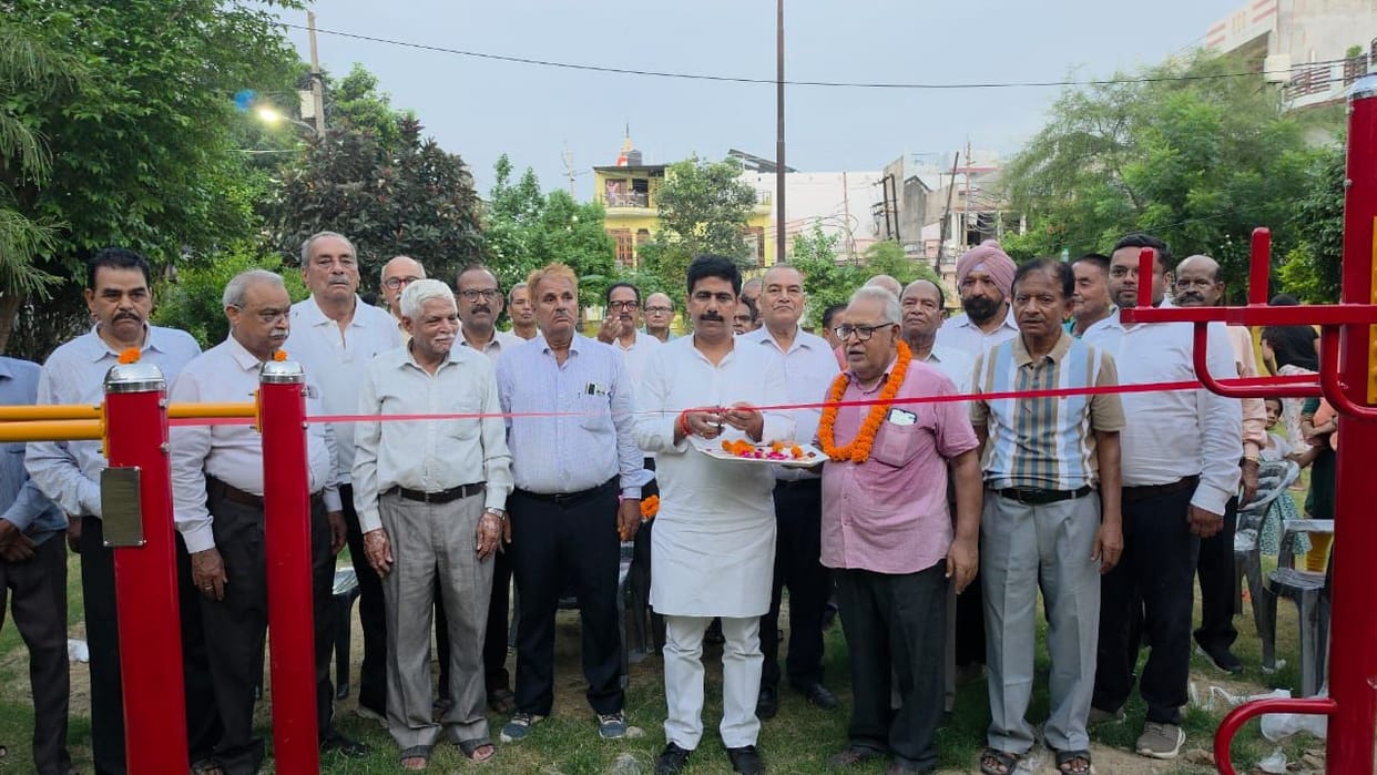 Open-air gym opened in Patel Nagar Phase 3.