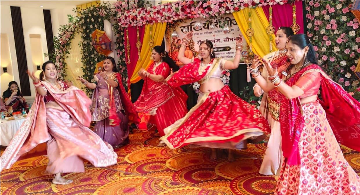 Colors of folk culture came alive at the 'Sakhiyon Ri Aayi Teej' event; women danced with joy