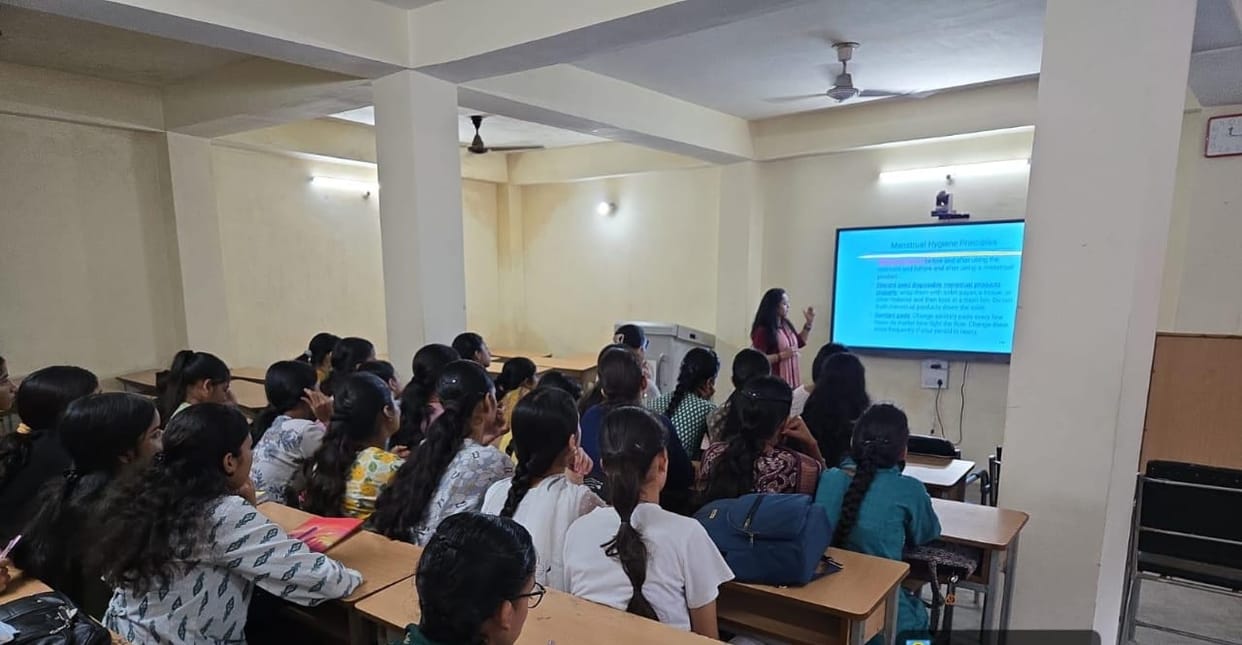 Encouraged female students regarding health and hygiene.