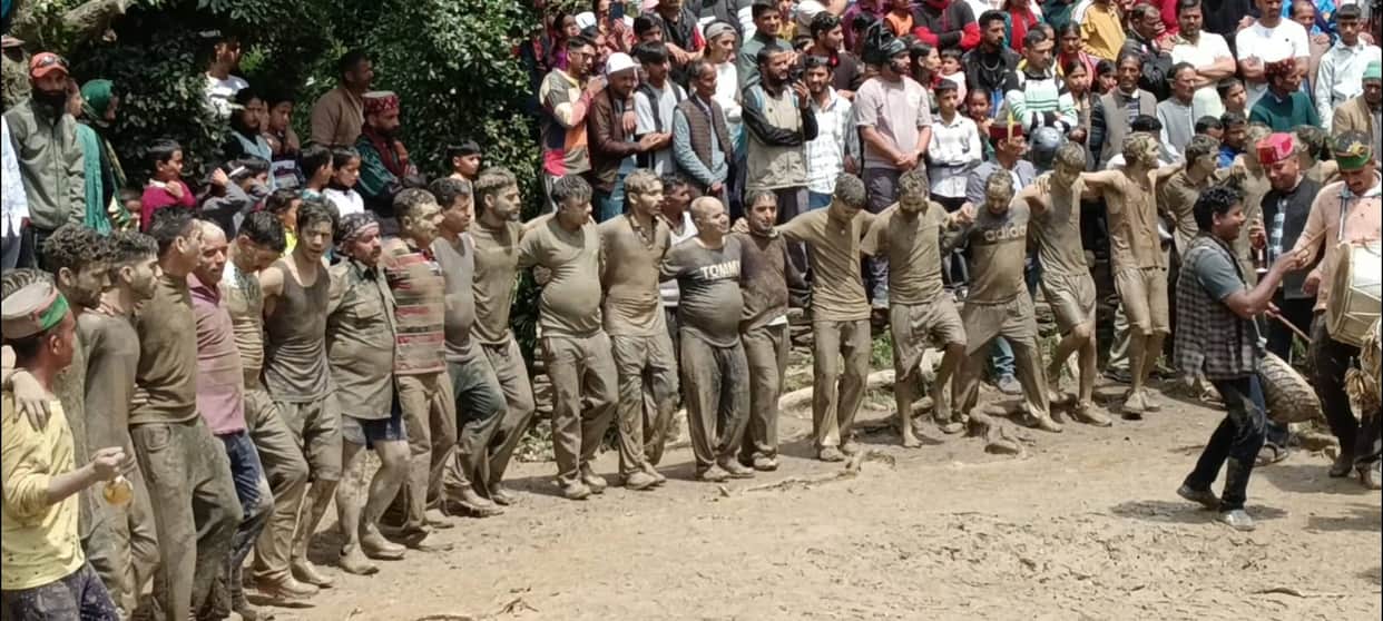 An effigy was cast into the mud; a tradition was observed to destroy evil forces.