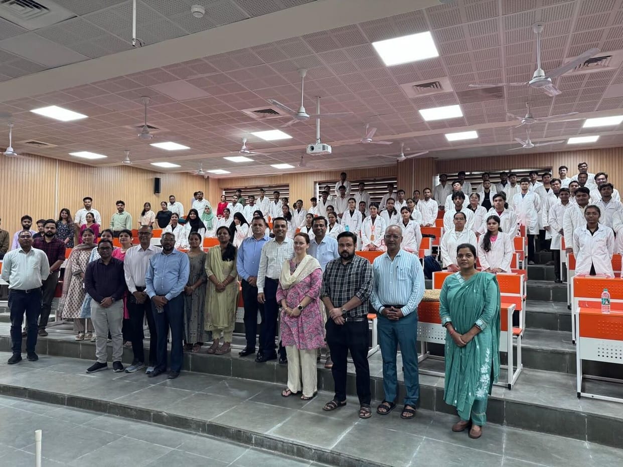 Medical students learned the mantra of staying stress-free through meditation