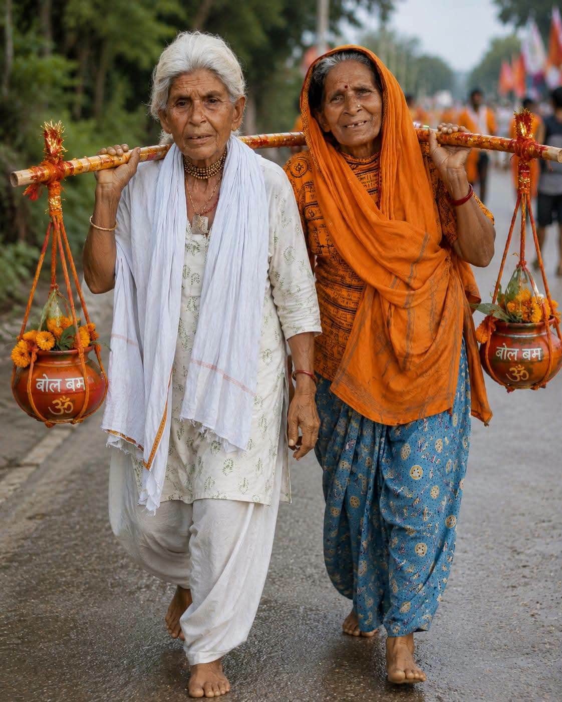 Faith triumphs over age; embarked on a walking Kanwar Yatra from Gangotri.