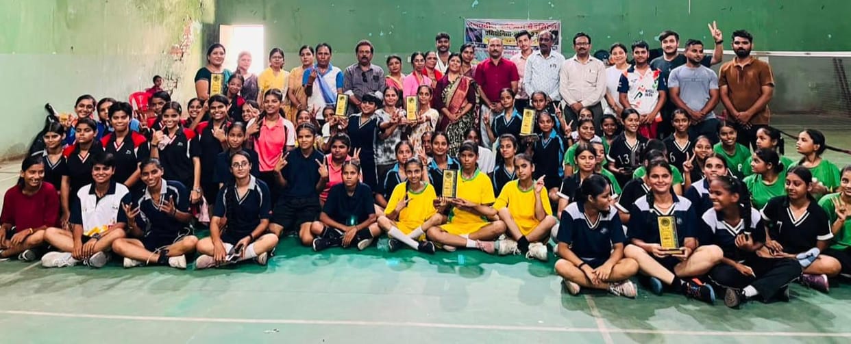 Ramswaroop Girls, Ratan Muni, and Aonlakheda teams emerge as winners in badminton.