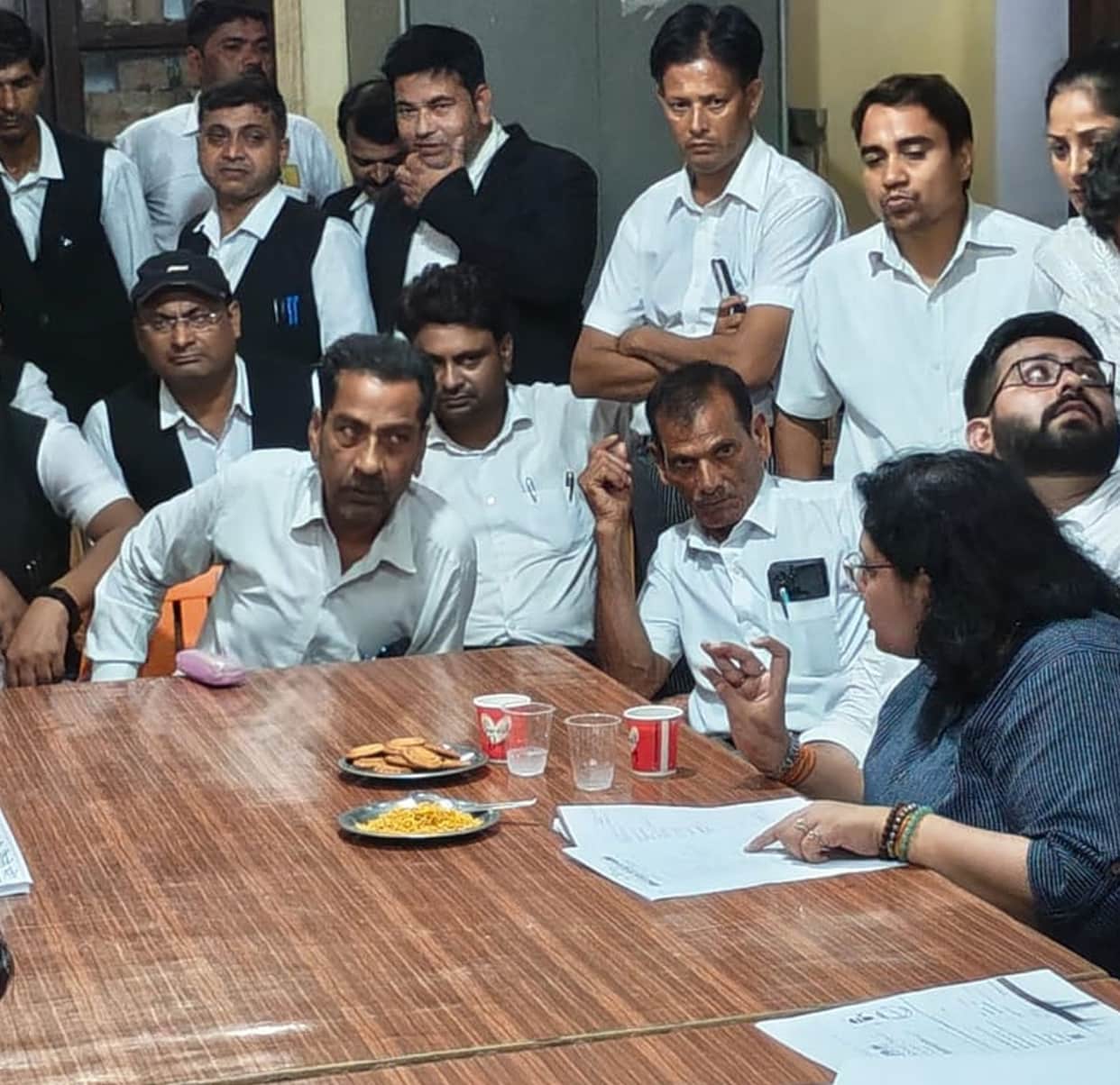 Forms filled out by aggrieved lawyers associated with the Amar Jyoti company; thousands now hopeful of receiving payment.