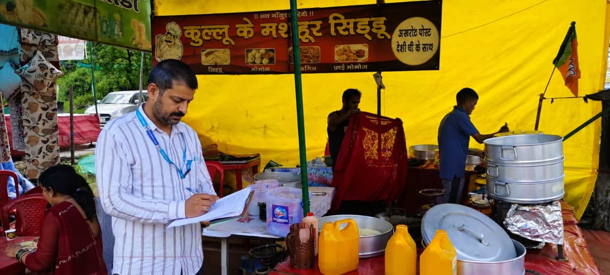 The Food Safety Department issued a challan to the dhaba operator.