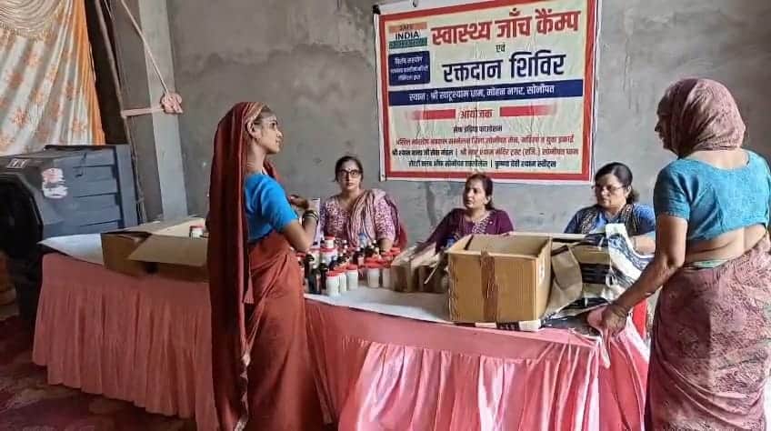 242 people underwent health check-ups and 9 donated blood at the camp.
