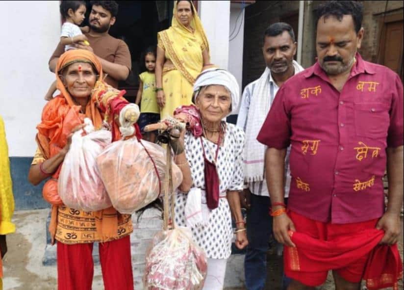 Welcome to the female devotee walking from Gangotri to Deoghar carrying Ganga water