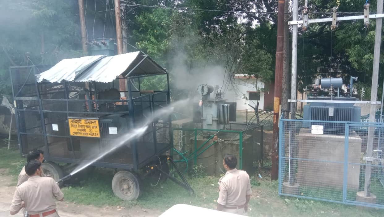 Transformer catches fire due to short circuit; chaos ensues
