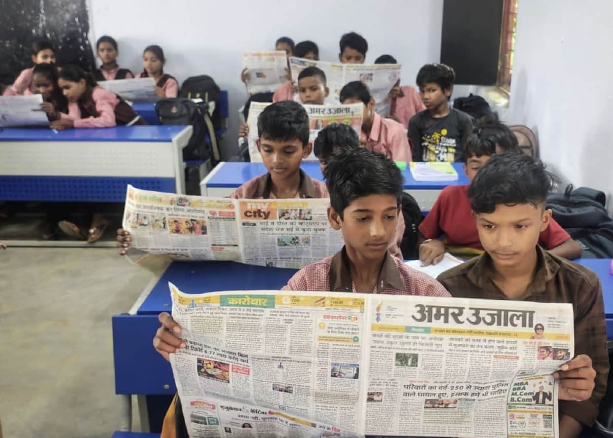 Newspapers are enhancing children's general knowledge.