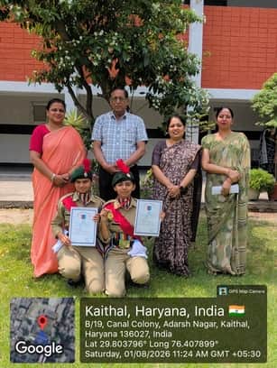 Two NCC cadets selected for the Republic Day Camp singing team.