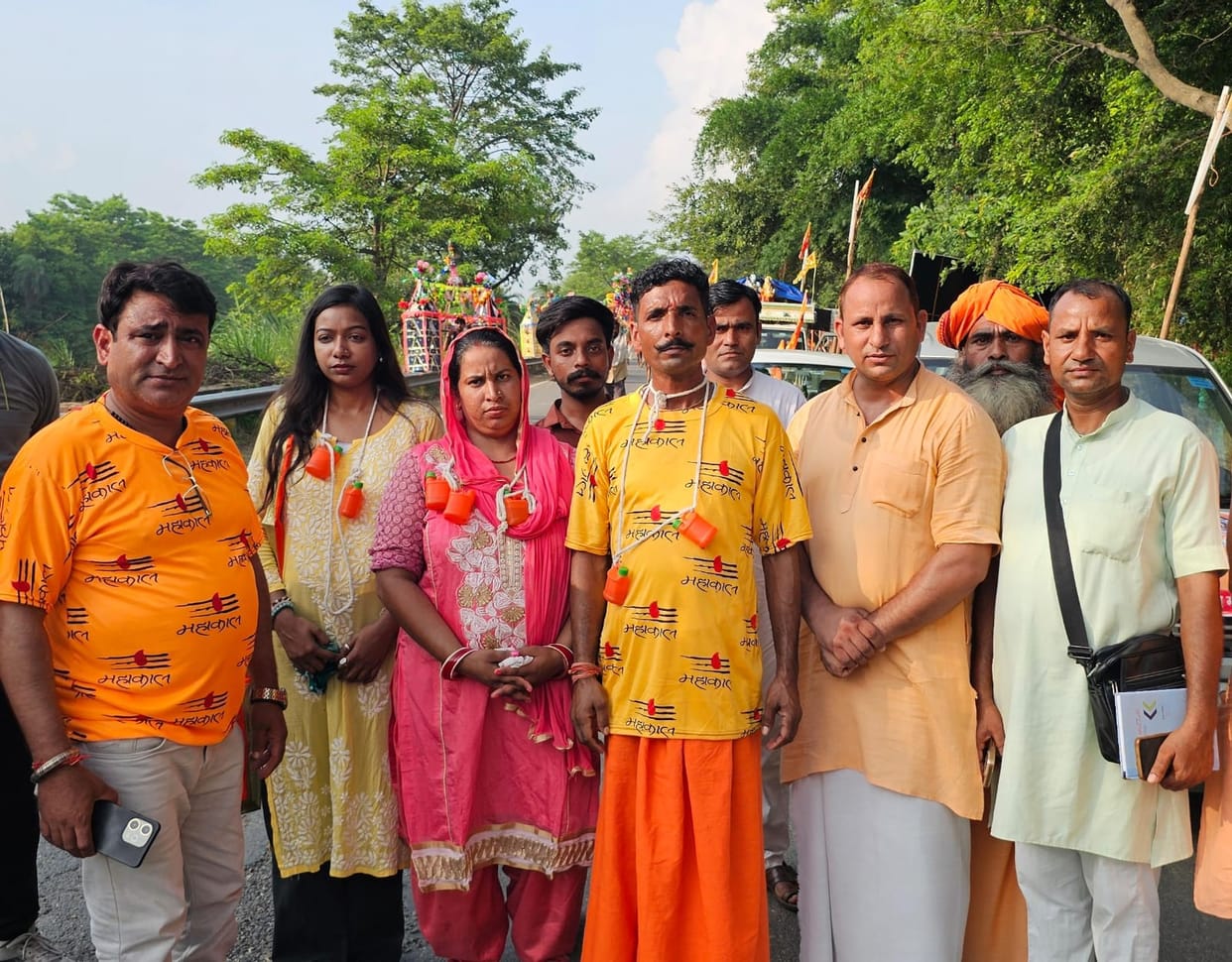 A devotee claiming to have converted to the faith embarking on the Kanwar Yatra for the first time.