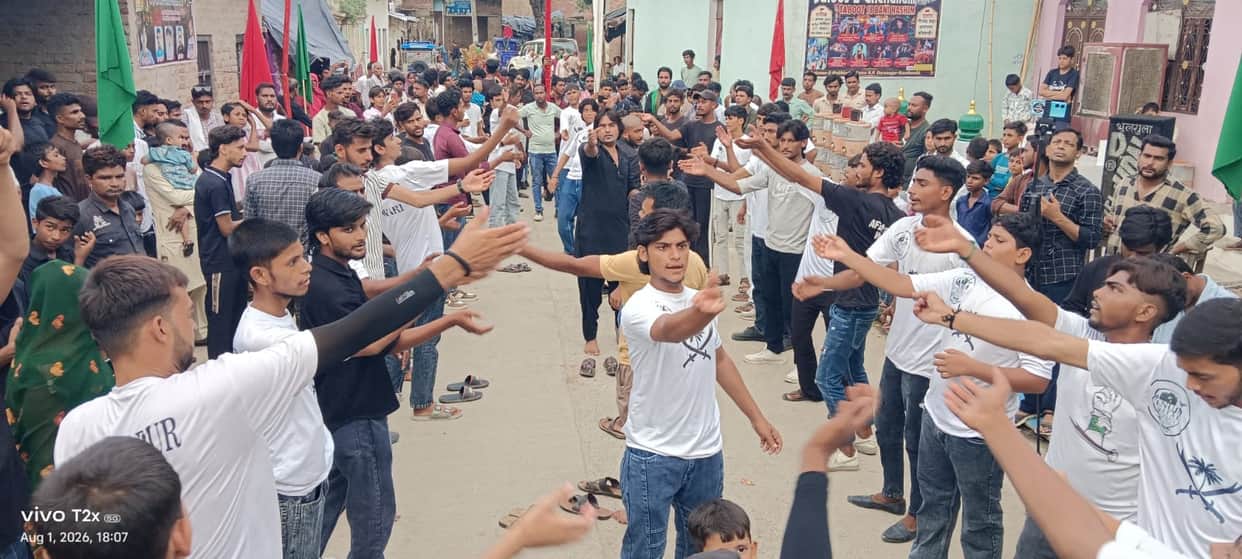 Chehlum procession taken out with reverence.