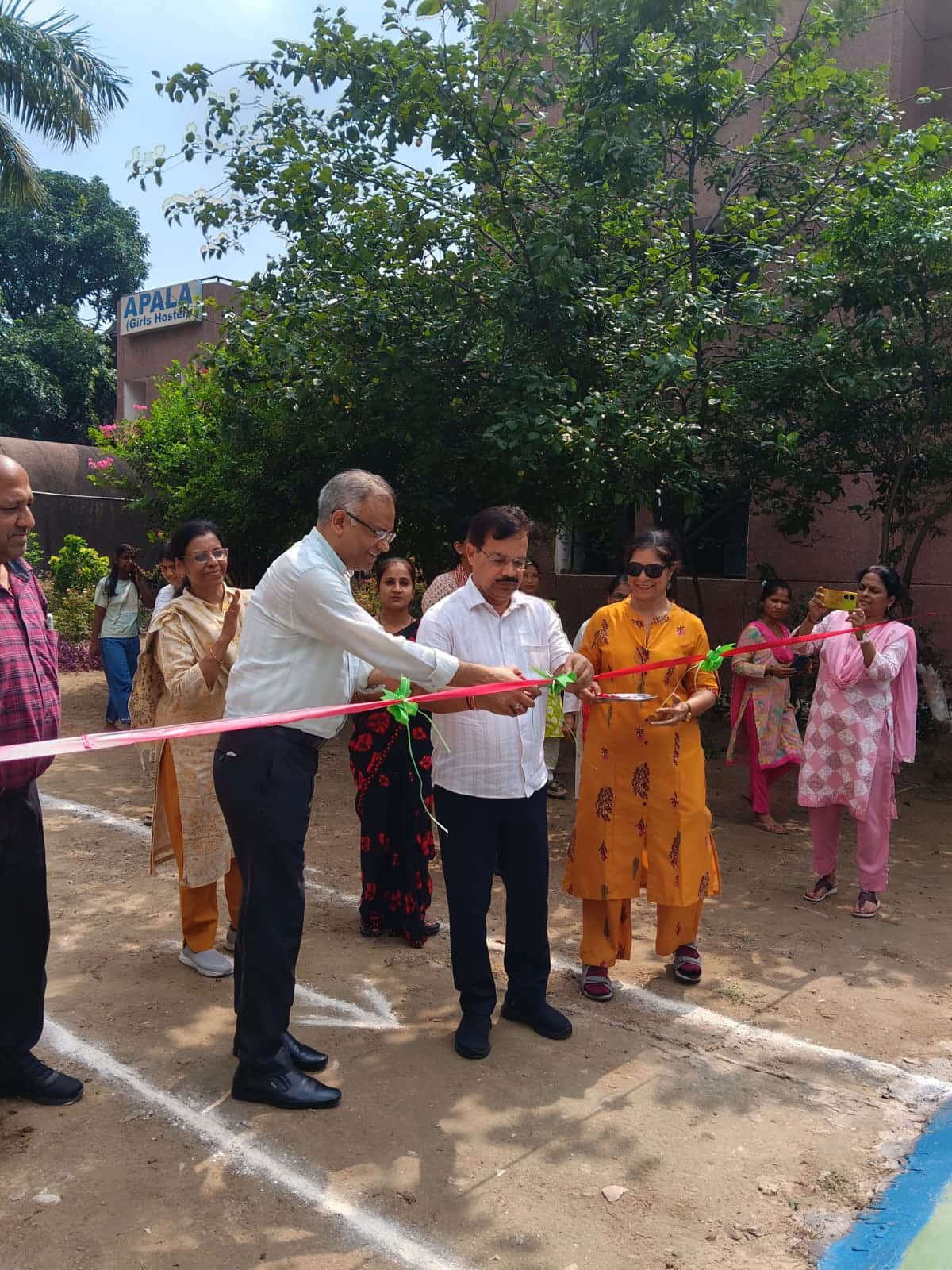 Inauguration of the badminton court at IET.