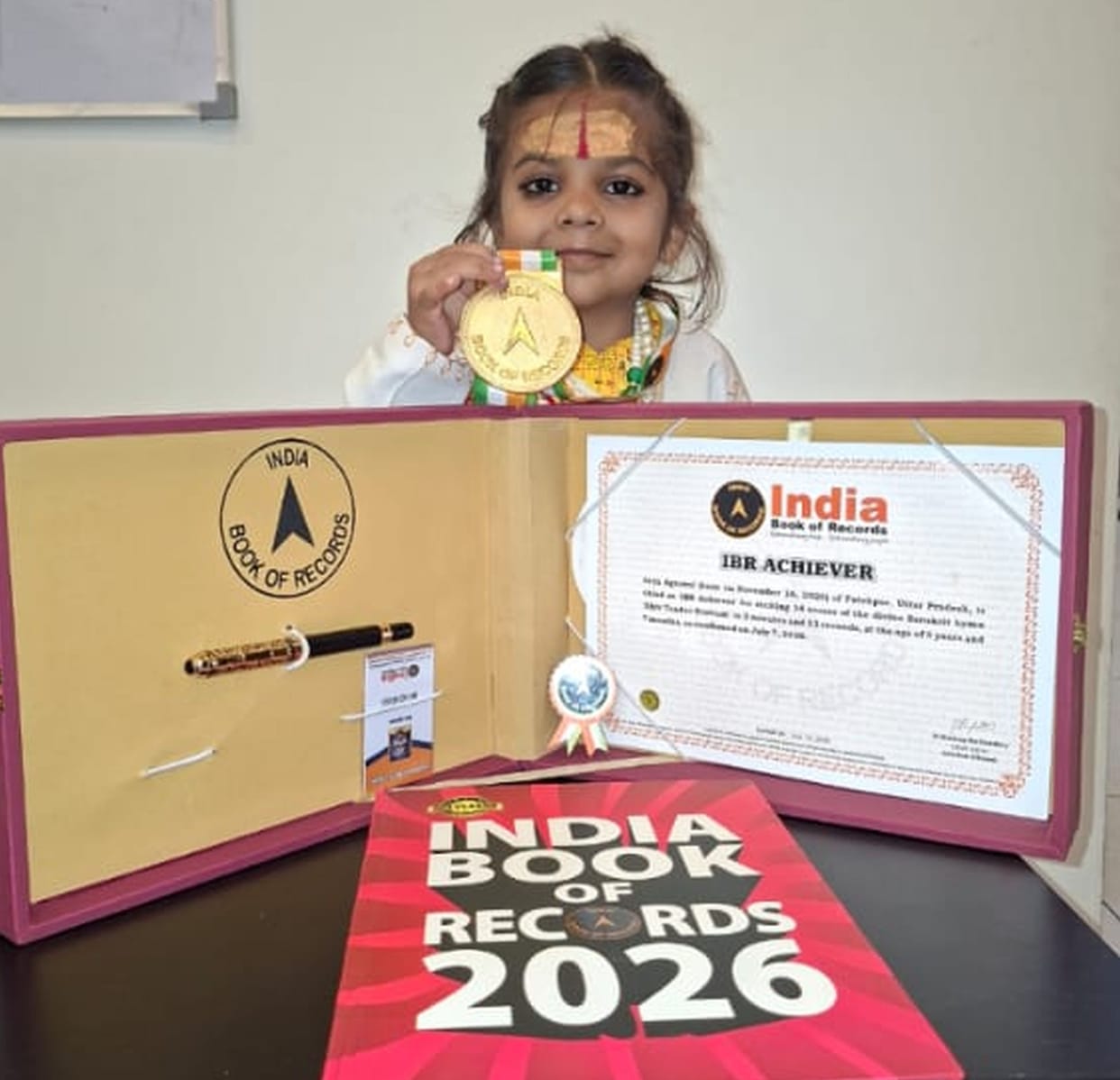 Arya entered her name in the India Book of Records at the age of five.