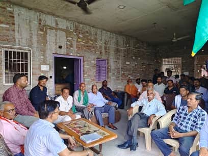 mainpuri news bku leader protest