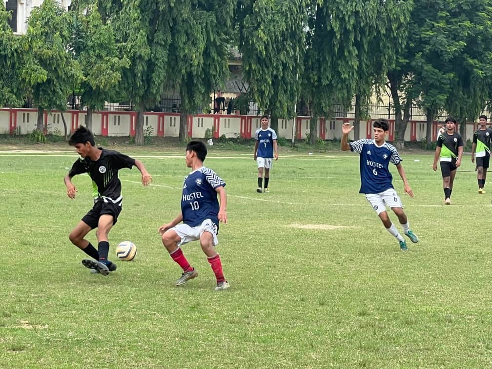 Impressive victories for Agra, Basti, and Sports College in the state-level football tournament.