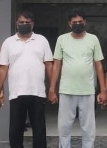 मसूरी पुलिस ने गिरफ्तार किए  आरोपी मुजाहिद व सलीम अख्तर। स्रोत: पुलिस