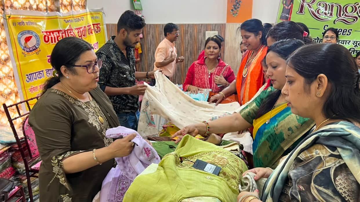 Women shopped to their heart's content at the Sawan Teej fair.