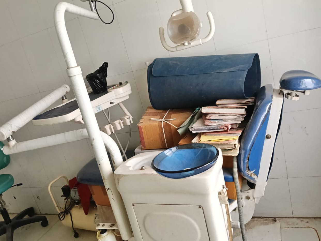 Health services at the CHC are in a shambles; equipment lies unused.