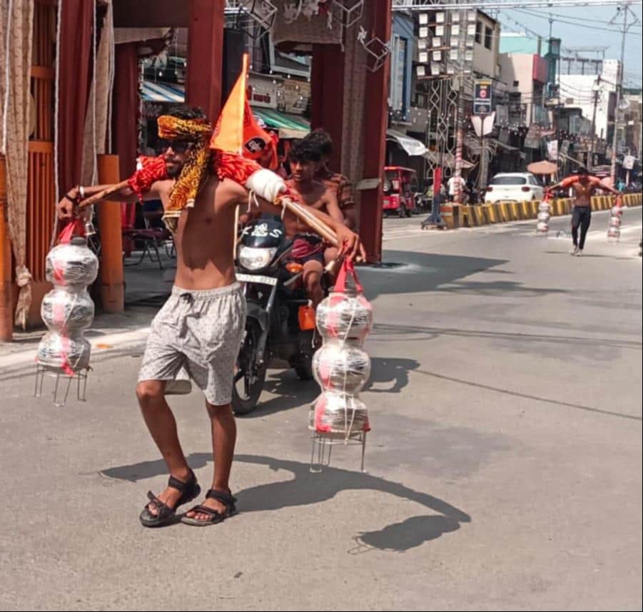 Shamli echoed with the chants of 'Har-Har Mahadev'.